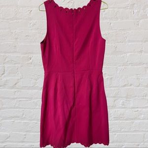 LOFT Scalloped Cutout Neckline Sleeveless Sheath Dress